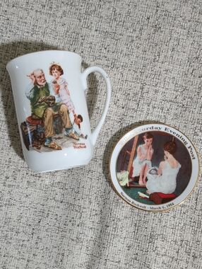 Norman Rockwell Ceramic Mug & Trinket Dish